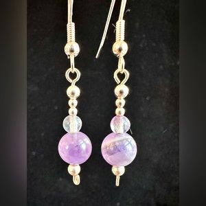 Sterling Silver Amethyst Beaded Earrings
Handmade by Shanstone Jewelry!!